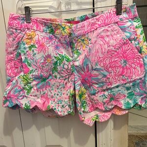 Lilly Pulitzer Pink Floral High Waist Shorts